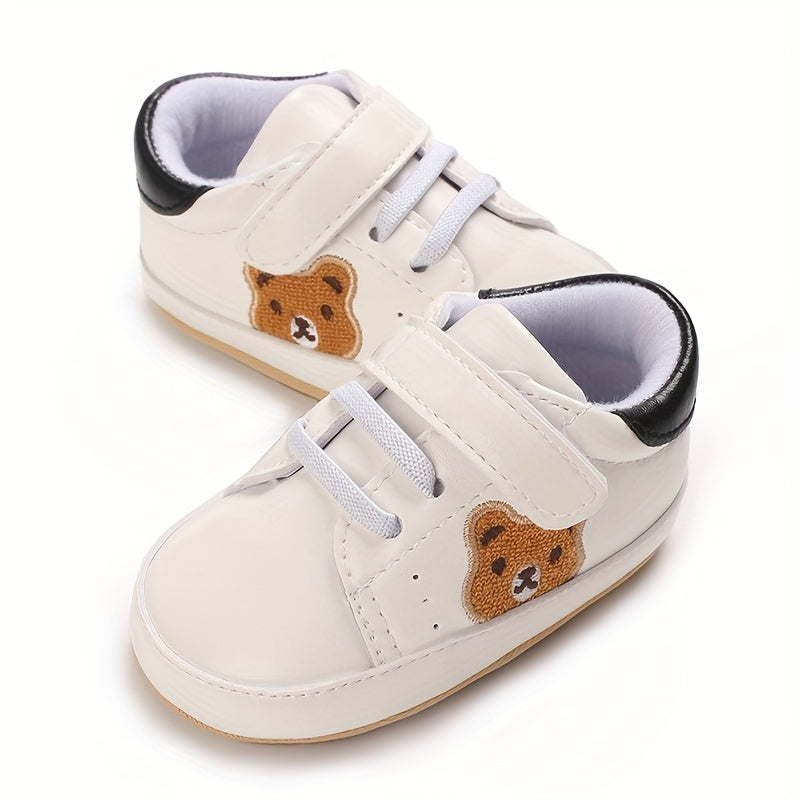 Casual Cute Cartoon Bear Sneakers For Baby Boys, Comfortable Non-slip Walking Shoes For Spring And Autumn