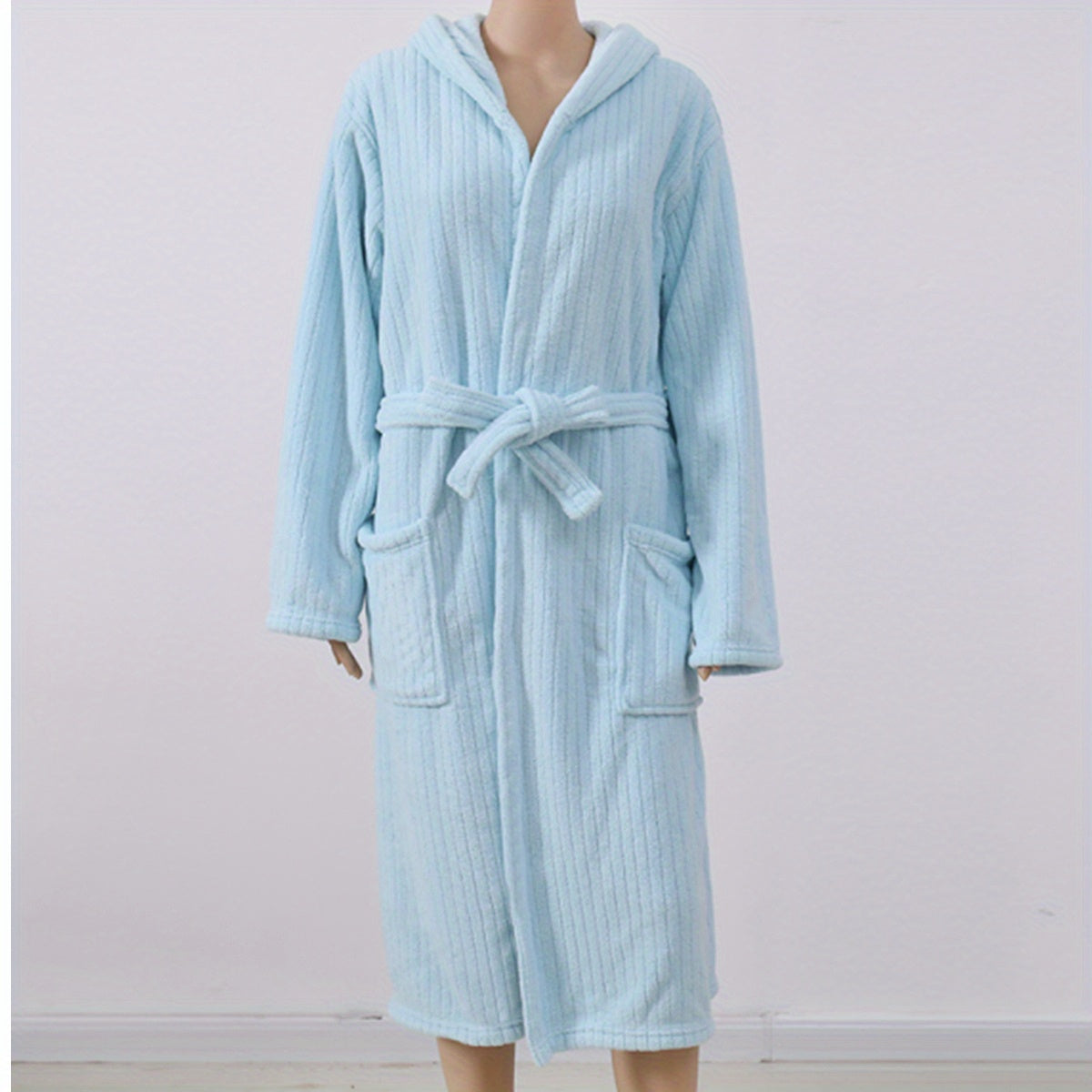 1pc Coral Fleece Bathrobe, Women Soft Hooded Robe, Wearable Bath Skirt, Absorbent Bath Wrap Towel For Home Bathroom, Bathroom Supplies