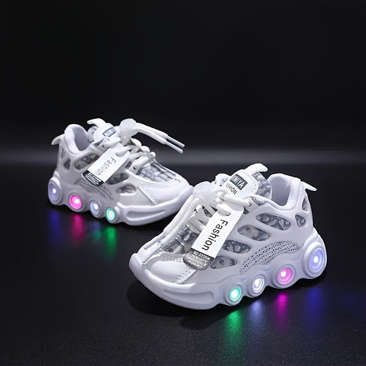 [Fast Arrival] Stylish LED Light Up Sneakers - Breathable, Non-Slip, Low-Top Running Shoes for 5-11 Years Girls/Boys - Perfect for All Seasons, Casual Comfortable Wear