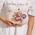 Benpaolv Elegant 3D Flower Metal Chain Handbag - Stylish Textured Cloth Frame Purse for Dinner and Evening Events
