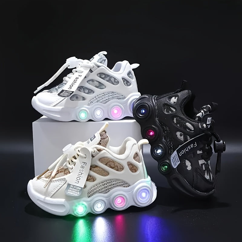 [Fast Arrival] Stylish LED Light Up Sneakers - Breathable, Non-Slip, Low-Top Running Shoes for 5-11 Years Girls/Boys - Perfect for All Seasons, Casual Comfortable Wear