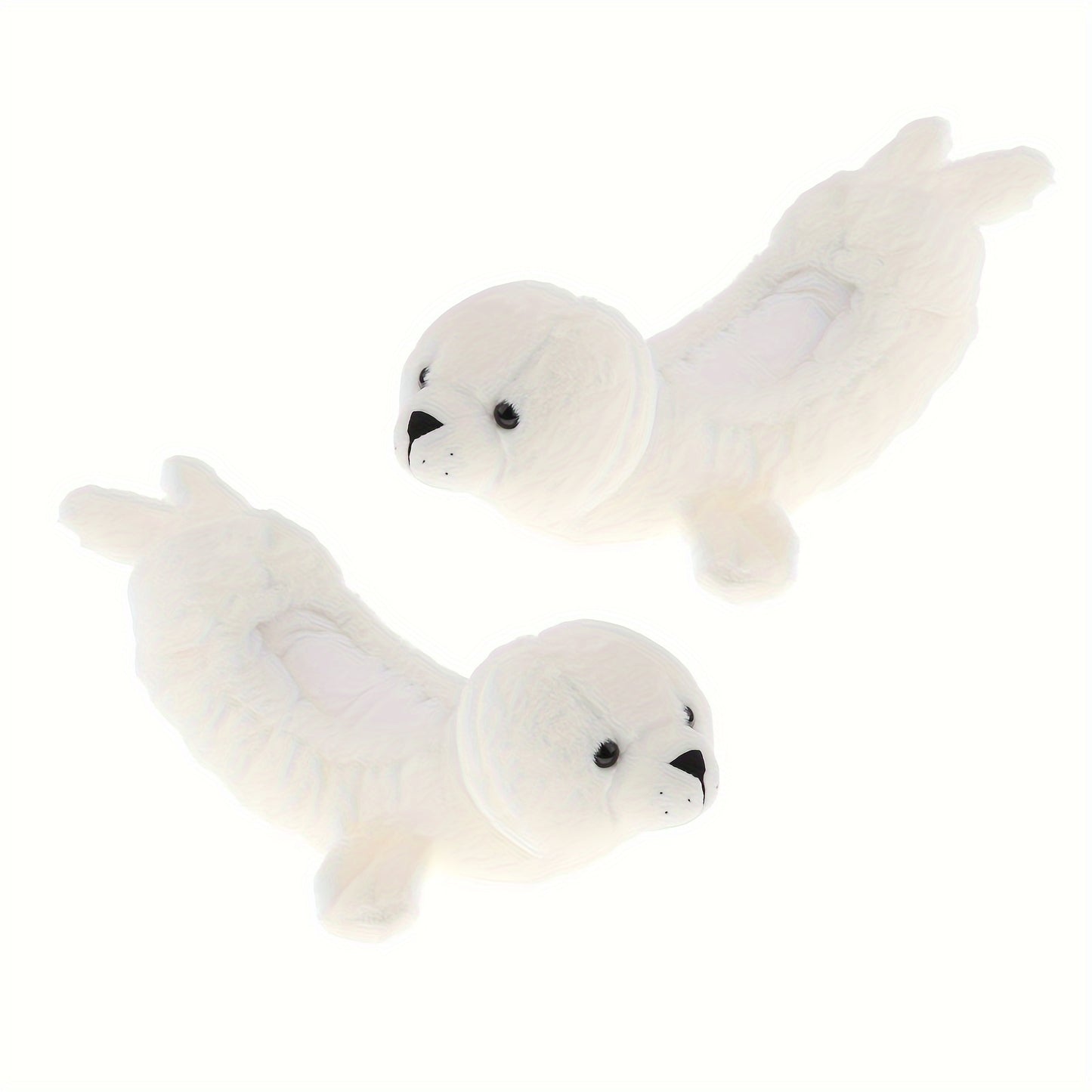 Cute Seal Plush Ice Skate Covers - Soft, Durable Blade Protectors For Figure & Hockey Skates, Fits Sizes 26-28