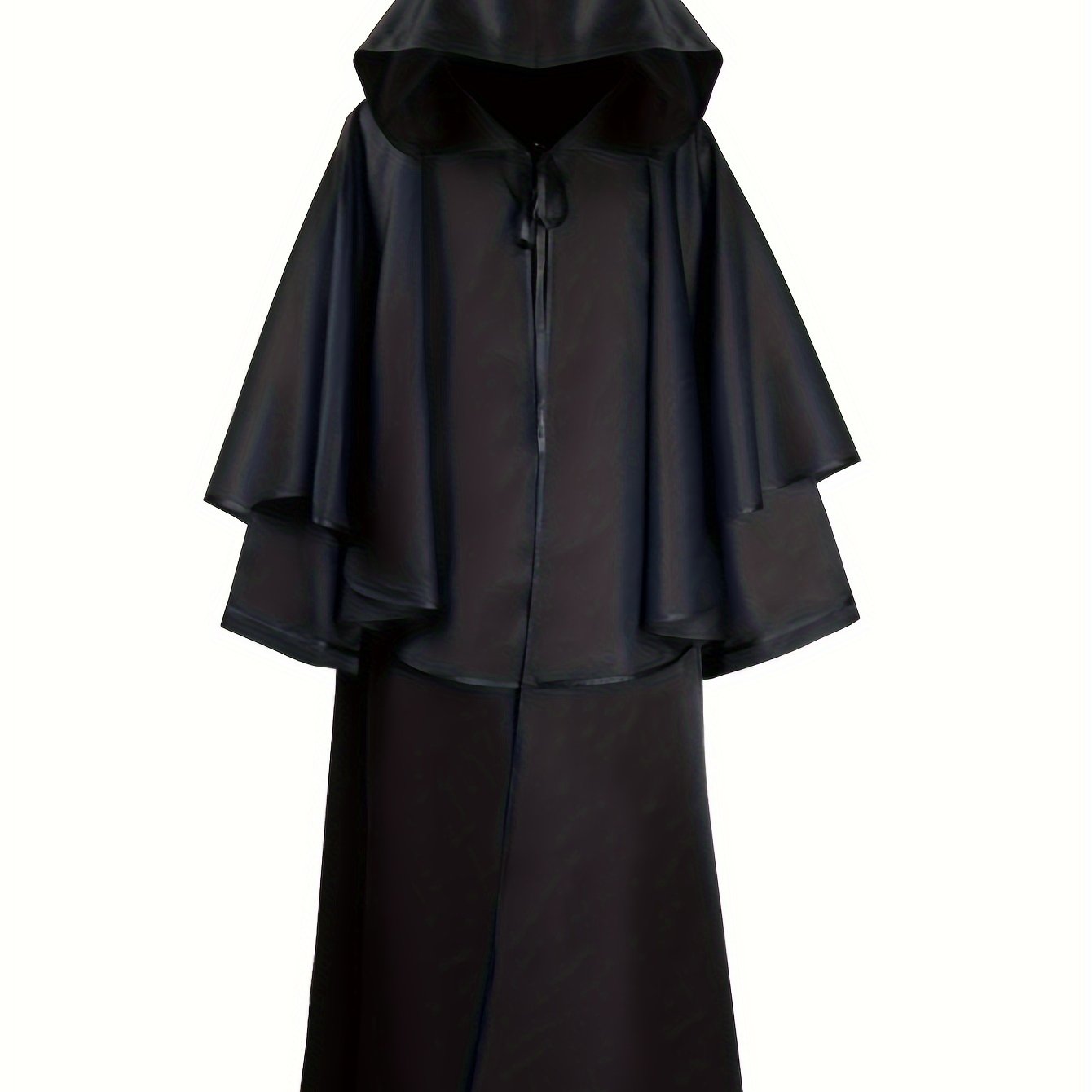 Plus Size Medieval Knights Cloak - Long Sleeve Robe with Hood for Comfortable Fit - Perfect for Medieval Performance, Party, Cosplay, and Wizards Guide Costume Events