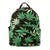 Benpaolv Allover Leaf Pattern Backpack, Mini Fabric Student Schoolbag, Casual Travel Daypack For Girls Boys (9.84*8.26*4.72inch)