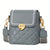 Benpaolv Quilted Flap Small Satchel Bag, Versatile Solid Color Shoulder Bag, Trendy Square Crossbody Bag