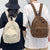Benpaolv Mini Corduroy  Backpack, Retro Solid Color Daypack, Preppy Style Travel Schoolbag