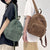 Benpaolv Mini Corduroy  Backpack, Retro Solid Color Daypack, Preppy Style Travel Schoolbag