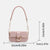 Benpaolv Pink Quilted Shoulder Bag, Fashion Plaid Pattern Underarm Bag, Women's Trendy Handbag & Purse
