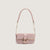 Benpaolv Pink Quilted Shoulder Bag, Fashion Plaid Pattern Underarm Bag, Women's Trendy Handbag & Purse