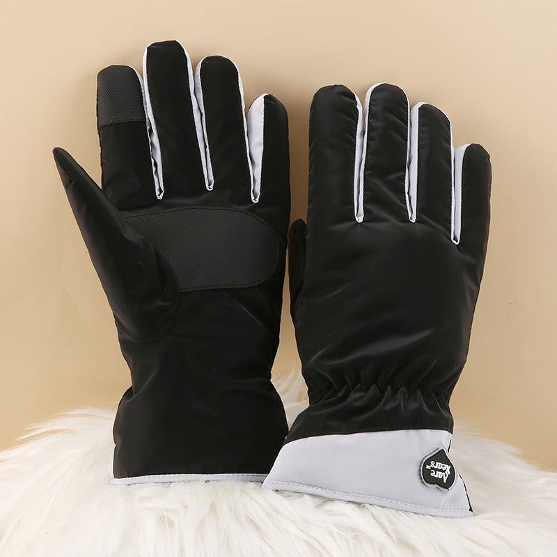 Thickened Winter Knitted Ski Gloves - Non-Slip Touchscreen, Windproof, Warm, and Water-Resistant for Cold Weather Sports and Outdoor Activities - Perfect for Skiing, Snowboarding, and Snowshoeing