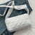 Benpaolv White Padded Flap Shoulder Bag, All-Match Minimalist Underarm Bag With Adjustable Wide Strap