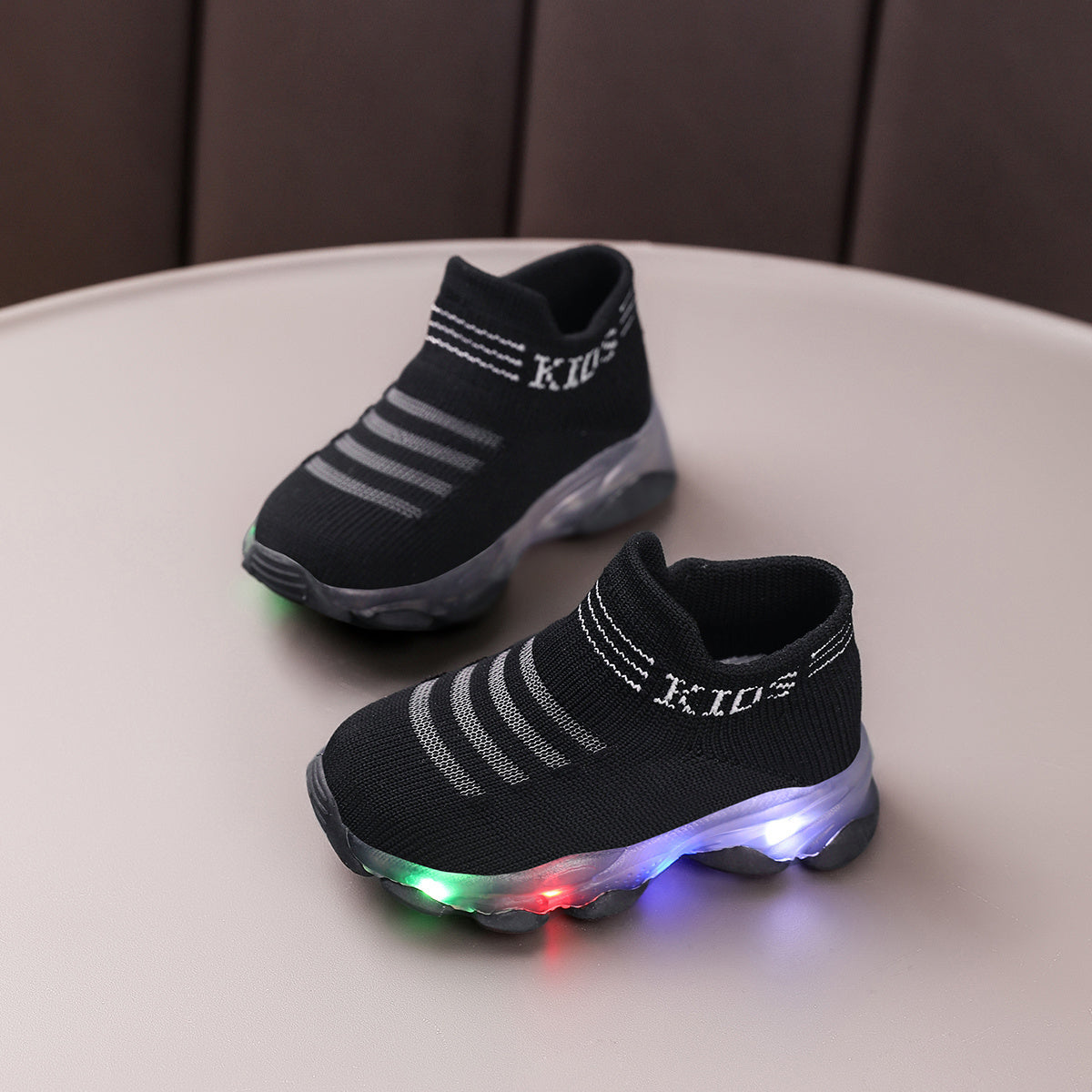 2025 Trendy Boys' LED Light-Up Sneakers - Comfy, Non-Slip Slip-On Walking Shoes with Cute Cartoon Designs, Breathable Fabric & Durable TPR Sole for Youngsters to Youngsters