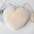 Benpaolv Heart Shaped Fluffy Shoulder Bag, Fashion Chain Crossbody Bag, Cute Zipper Purse For Valentine's Day