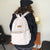 Benpaolv Casual Corduroy Plaid Pattern Backpack, Solid Color Zipper Rucksck, All-Match Storage School Bag