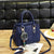 Benpaolv Trendy Embroidered Satchel Crossbody Bag - Stylish PU Leather Purse with Double Handle and Pendant
