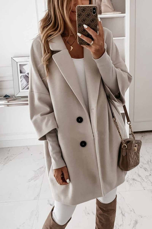 Stylish Design With Pocket And Buttons Coat