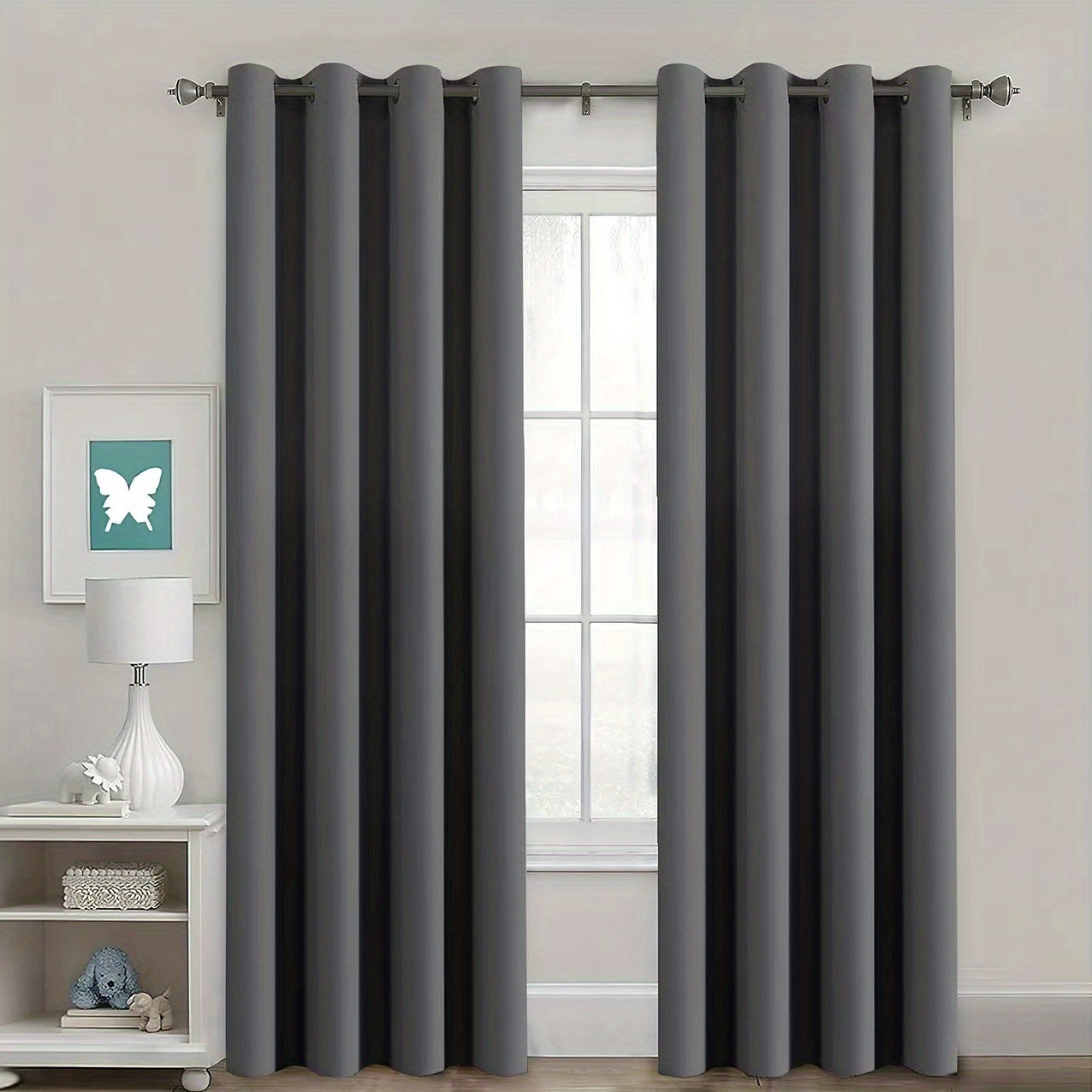 2 Panels Thickened Light-proof Curtain Simple Style Curtain For Balcony Room Home Living Room Decor