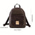 Benpaolv Mini Geo Pattern Zipper Backpack, Women's Fashion Faux Leather Small Backpack For Work & School (8.66*7.08*2.55) Inch