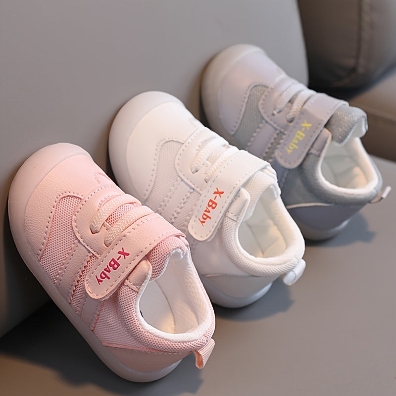 Casual Comfortable Solid Color Sneakers For Baby Boys Girls, Breathable Non-slip Walking Shoes For Spring And Autumn