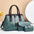 Benpaolv 3pcs Retro Style Tote Bag Set, Women's Shoulder Handbag With Clutch Bag And Card Holder