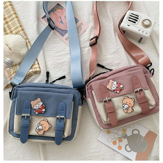 Cute Small Cloth Bag Women's Bag  New Trendy Korean Style All-Match Messenger Bag Female Ins Student Shoulder Canvas Bag