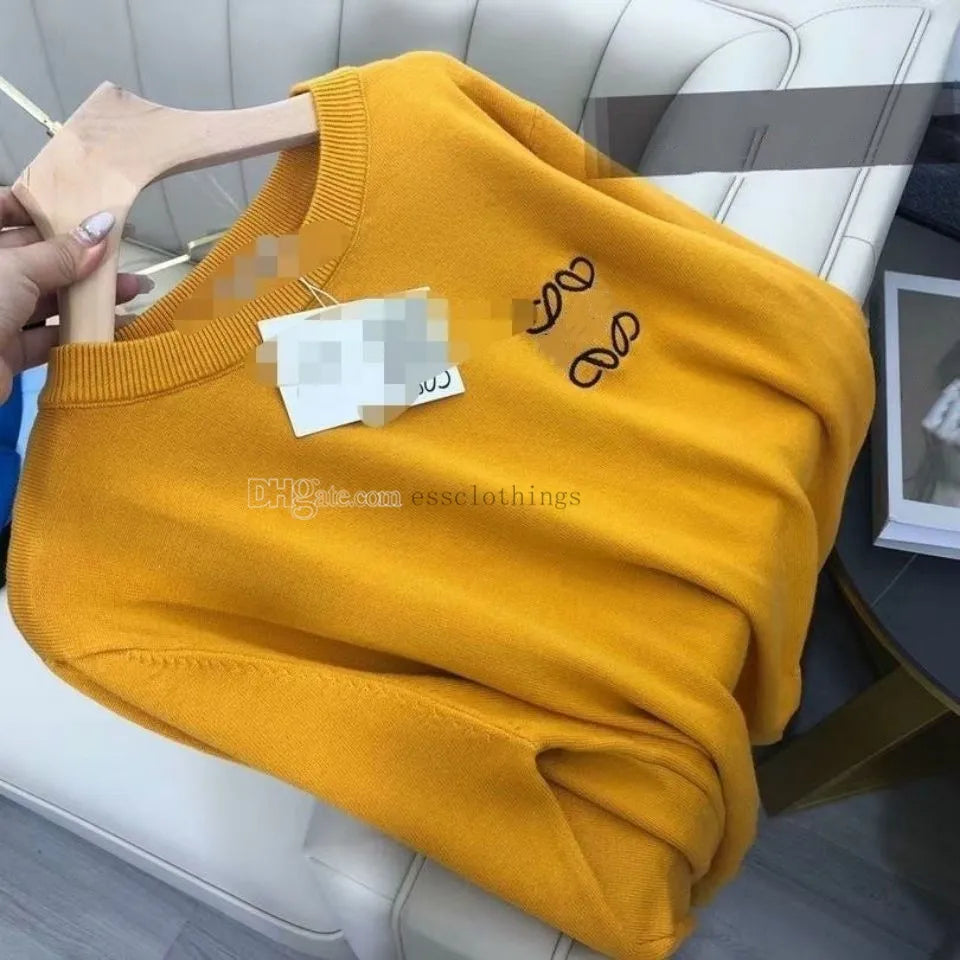 Designer Womens Sweaters loewees Sweater Knit sweatshirt Autumn and winter crew neck Long Slevee Cardigan Hoodie letter embroidery Clothing Casual Warm