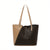 Benpaolv Stylish Two-Tone Tote Bag with Trendy Stitching - Perfect for Commuting and Everyday Use