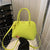 Benpaolv Felt Crocodile Pattern Handbag, Simple Shell Satchel Purse, Stylish Crossbody Bag For Women