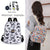 Benpaolv Sweet Butterfly Print Waterproof Backpack, Lightweight Portable Cute Simple Oxford Cloth School Bag, Women's Casual Versatile Daily Travel Backpack & Purse