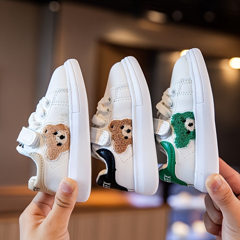 Casual Cute Cartoon Bear Sneakers For Baby Boys, Comfortable Non-slip Walking Shoes For Spring And Autumn