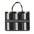 Benpaolv Striped Canvas Tote Bag, Large Capacity Shoulder Bag, Women's Commuter Handbag