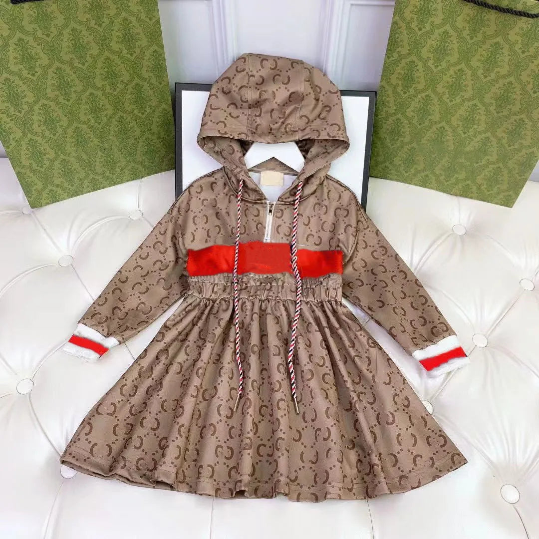 New Girls Winter Set Long Sleeve Sweater Shirt One Piece Fluff Skirt Clothing Suit Spring Outfits For Kids Clothes AAA