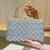 Benpaolv Elegant 3D Braided Metal Handle Clutch Bag with Textured Frame - Perfect for Dinner and Evening Events
