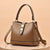 Benpaolv Stylish Colocblock Handbag with Turn Lock Bucket Design - Durable PU Leather Crossbody Purse for Women