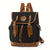 Benpaolv Lightweight Vintage Flap Backpack with Color Contrast and Buckle Decor - Perfect for Work, Travel, and School