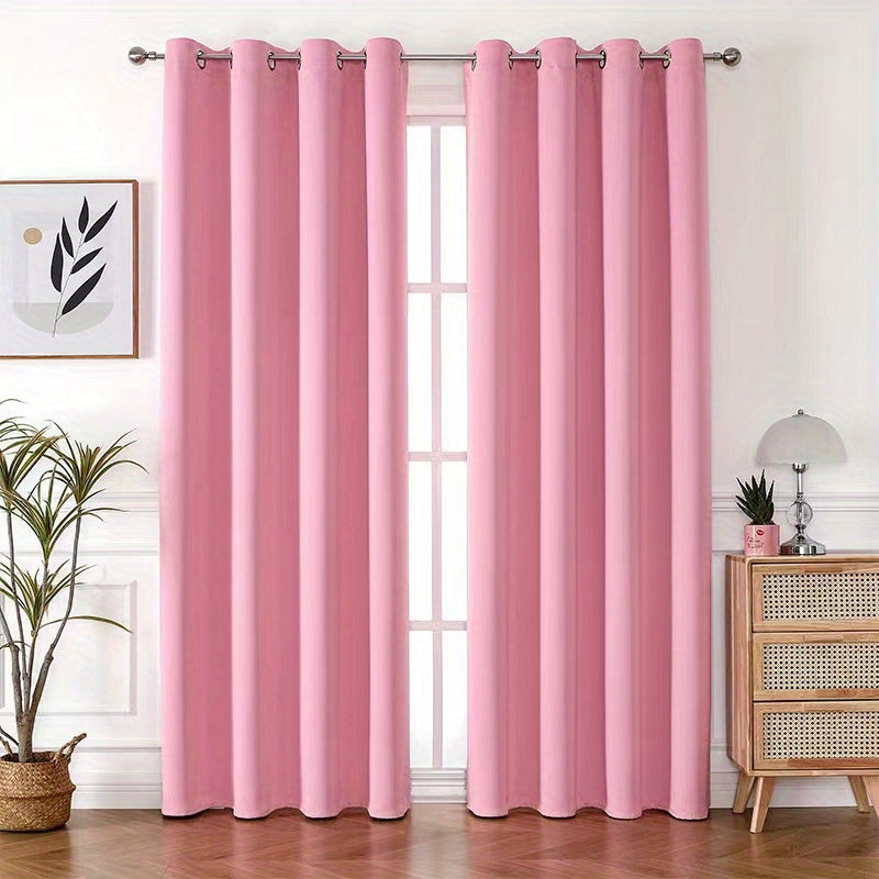 2 Panels Thickened Light-proof Curtain Simple Style Curtain For Balcony Room Home Living Room Decor