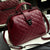 Benpaolv Argyle Quilted Satchel Bag, Vintage Buckle Decor Top Handle Purse, Solid Color Crossbody Bag For Women