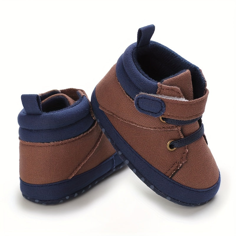 Comfy High-Top Baby Sneakers For Boys & Girls - Soft Sole, Slip-On Casual Shoes For First Steps, Spring/Fall