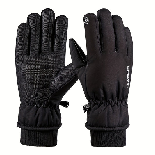 1pair Warm And Comfortable Touch Screen Skiing Gloves, Suitable For Skiing And Hiking