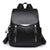 Benpaolv Women's Solid Color Faux Leather Backpack, Large-capacity Backpack, Commuter Backpack