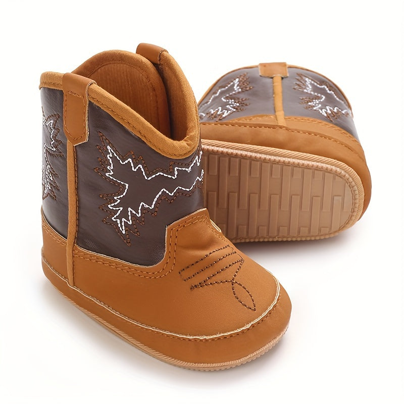 Comfortable Baby Boys Boots, Soft Warm Plus Fleece Indoor Walking Boots, All Seasons