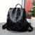 Benpaolv Letter Decor Convertible Backpack Purse, PU Leather Two-way Daypack, Women's Casual Shoulder Bag & Handbag