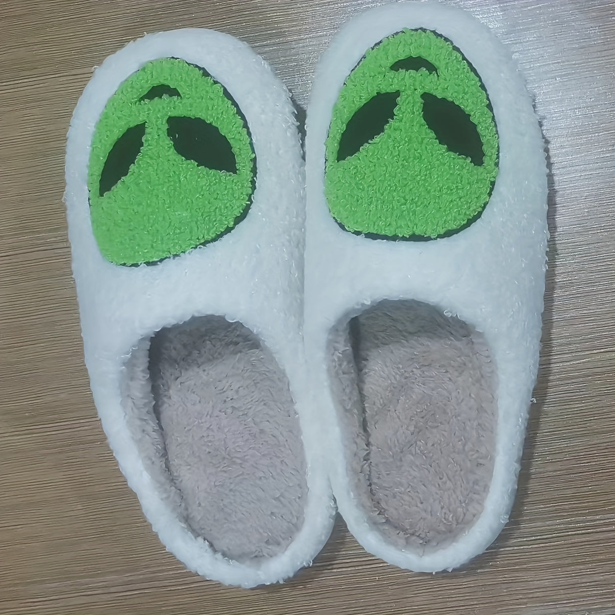 Cartoon Print Fuzzy Home Warm Slippers, Soft Sole Flat Closed Toe Cozy Shoes, Winter Non-slip Plush Shoes