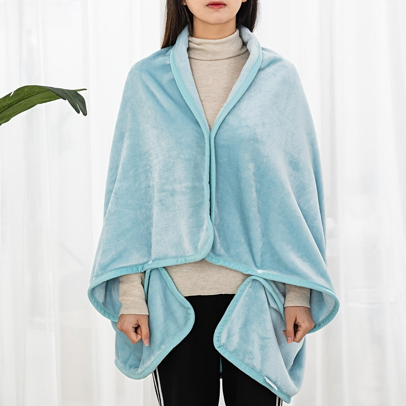 Cozy Wearable Blanket with Sleeves - Soft, Stretchy Fleece-Lined Hoodie for Office, Car, Camping & Sofa Use - Machine Washable