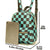 Benpaolv Checkered Pattern Small Backpack, Cute Backpack With Side Pockets For School & Travel