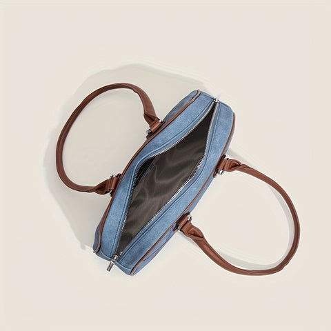 benpaolv  Vintage Bowling Shoulder Bag, Trendy Embroidered Handbag, Y2K Underarm Purse For Street Wear