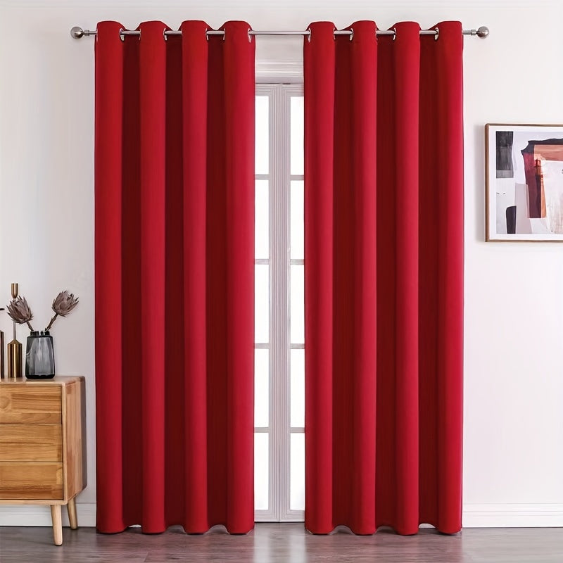 2 Panels Thickened Light-proof Curtain Simple Style Curtain For Balcony Room Home Living Room Decor