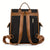 Benpaolv Lightweight Vintage Flap Backpack with Color Contrast and Buckle Decor - Perfect for Work, Travel, and School