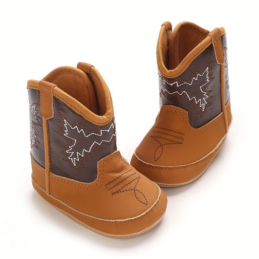 Comfortable Baby Boys Boots, Soft Warm Plus Fleece Indoor Walking Boots, All Seasons