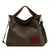 Benpaolv Simple Canvas Shoulder Bag, Large Capacity All-Match Satchel Bag, Trendy Crossbody Bag